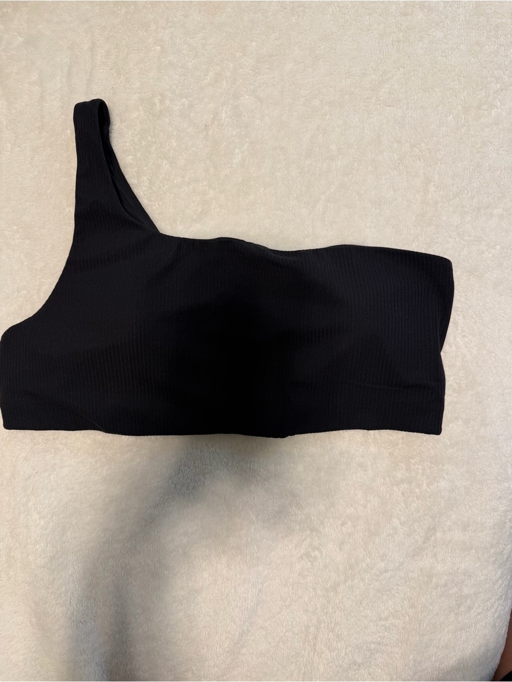 Lululemon Black One-Shoulder Ribbed Bralette